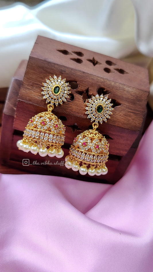 AD Chakra Jhumkas